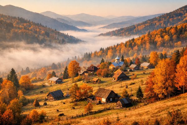 Autunno in Ucraina: paesaggi dorati e stagione del raccolto